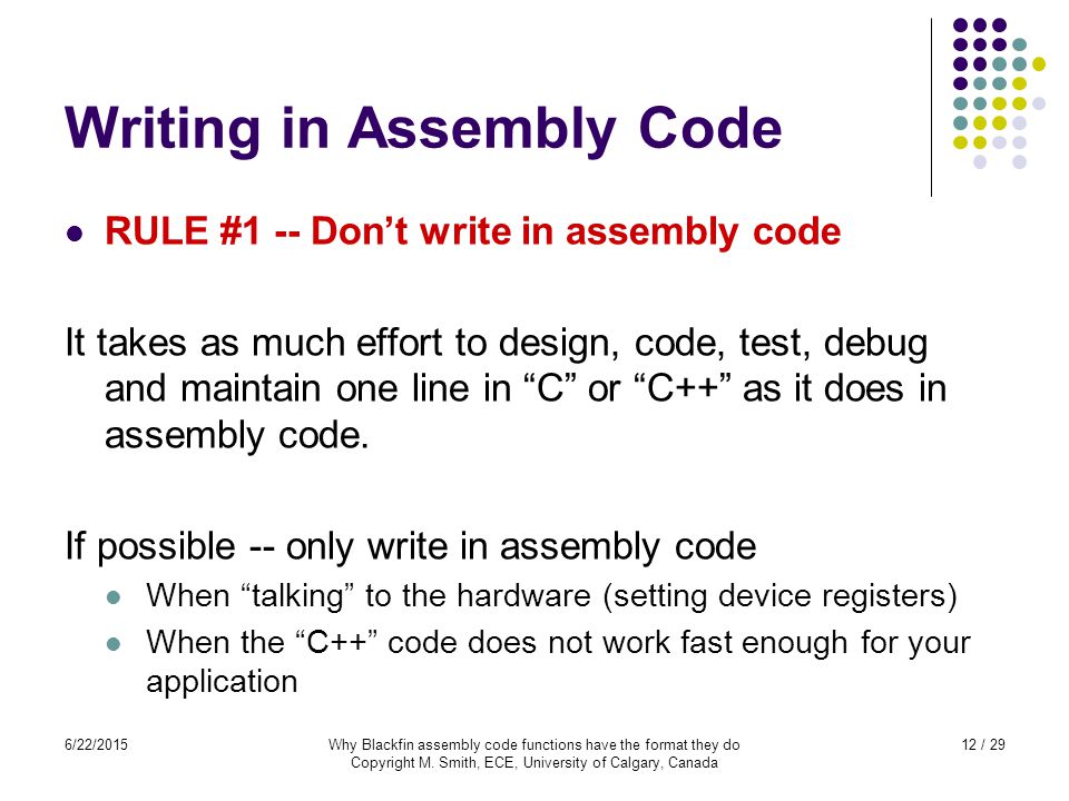 write about design specification of an assembler
